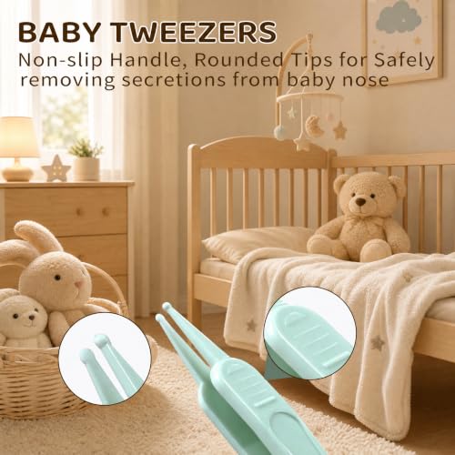 Baby Nail Kit, Baby's Manicure Kit and Pedicure kit with Cute Owl Shape Case Nail Clipper, Scissor, Nail File & Tweezer for Newborn, Infant & Toddler, Mothers Day Gifts(Green)