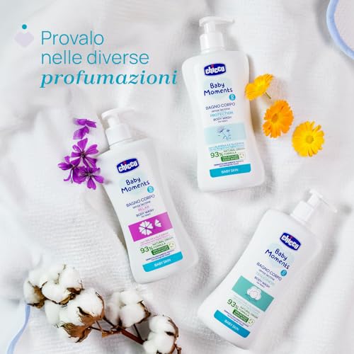 Chicco Baby Moments Bagno Corpo senza Lacrime, con Formula Naturale, 0+ Mesi - 500 ml