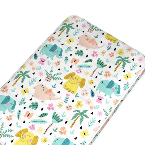 Moonlightfamily 3 Inch Mini Mattress, 38" Lx26 W Mattress, Toddler Mattress with No Gaps Edge Reinforcement High Density Foam, Odorless and Steady, Elephant