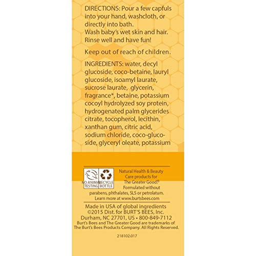 Burt's Bees Baby Shampoo & Wash, Original Tear Free Baby Soap - 12 Ounce Bottle