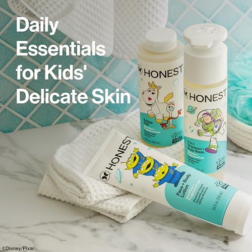 The Honest Company Foaming Bubble Bath, Gentle on Skin, Dermatologist Tested, Tear Free, Hypoallergenic, Disney and Pixar's Toy Story, Sensitive Fragrance Free