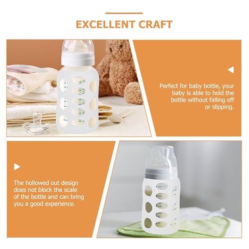Hohopeti 8 Pcs Silicone Baby Bottle Cover Feeding Baby Bottle Sleeve