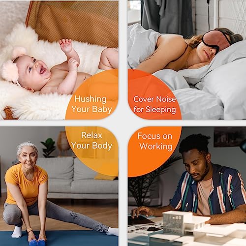Sound Machine White Noise Machine with 30 Natural Soothing Sounds 32 Levels Volume 5 Timers Memory Function Effectively Blocks Noise Ideal Sleep Machine Brown Noise for Baby Kids Adults Home (Black)