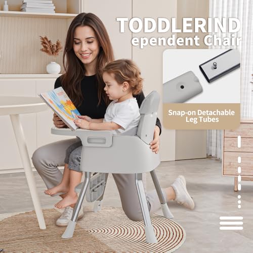 Portable Baby Highchair for Months Infants and Toddlers with 5 Point Harness Convertible Comfortable Seat for Cozy Eating Table Sit Up High Chair and Seats for Sitting Up Back Booster Feeding Chairs