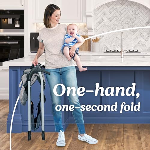 Graco® Slim Snacker High Chair, Ultra Slim, Fast-Folding, Multiple Recline Positions, Comfortable Feeding, Whisk