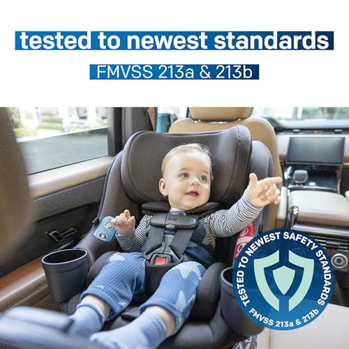 Joie Baby, Chili Spin SI 360 Rotating 2-in-1 Convertible Car Seat, Rear and Forward-Facing, No-Rethread Harness, Side Impact Protection (Dove)