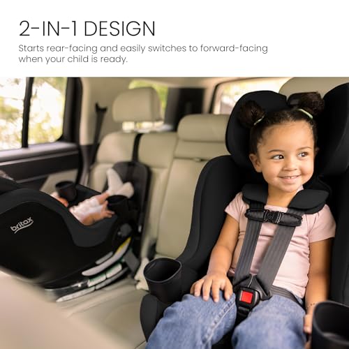Britax Galaxy360 Slim Rotating Convertible Car Seat, 2-in-1 Rotating Car Seat for Infants & Toddlers with 360 SwivelSmooth Steel Ring, Extended Rear-Facing and ClickTight Installation – Raven Black