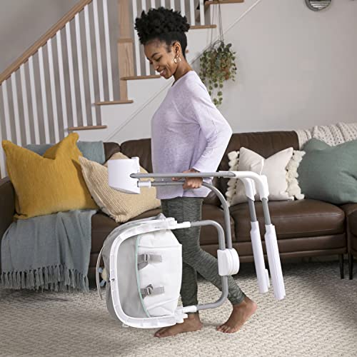 Ingenuity Anyway Sway 5-Speed Multi-Direction Portable Foldable Baby Swing & Infant Seat with Vibrations, Nature Sounds, 0-9 Months 6-20 lbs (Ray)