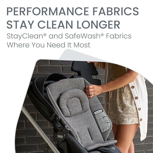 Britax Willow Grove SC Travel System, Infant Car Seat Stroller Combo with Willow SC Infant Car Seat, Alpine Base, and Grove Stroller; ClickTight Technology, SafeWash & StayClean Fabrics — Pindot Onyx