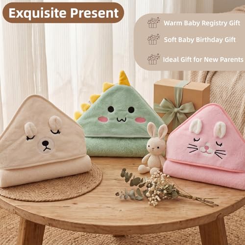 12-Piece Baby Towel Set – 4 Hooded Bath Towels (31"x31") + 8 Washcloths (10"x10") – Soft & Absorbent for Newborns, Infants, Toddlers & Kids – Unisex Gift for Baby Boy or Girl