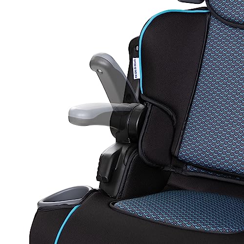 Baby Trend Protect 2-in-1 Folding Booster Car Seat, Aqua Tech – Fold-Flat Travel-Ready Design, Lightweight Build, Belt-Positioning Comfort