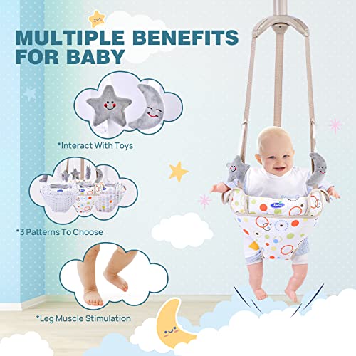 Doorway Jumper for Baby, Baby Jumper with Adjustable Strap, Baby Door Jumper for Indoor/Outdoor Play, Easy to Assemble & Store (Ideal Gift for 6-24 Months)