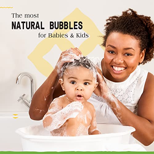 Alaffia Babies & Kids Bubble Bath, Coconut Chamomile, Pump Included – Gentle Cleanser with Raw Shea Butter and Yarrow, 32 Fl Oz
