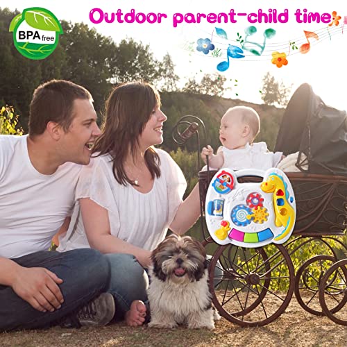 JUEJIAZKIY Music Baby Activity Center Toy 12-18 Months Activity Table Baby Toys 12 to 18 Months Early Learning 12 Month Old Toddlers Christmas Birthday Gifts for 1 2 3 Year Old Infant Kids