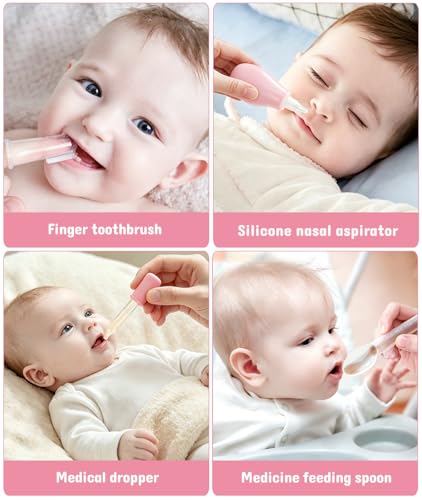 Baby Healthcare and Grooming Kit, Safety Newborn Nursery Baby Care Kit, with Hair Brush Comb, Nail Clipper, Thermometer, Pacifier Clip, Baby Registry Search, Baby Girl Boy Newborn Essentials