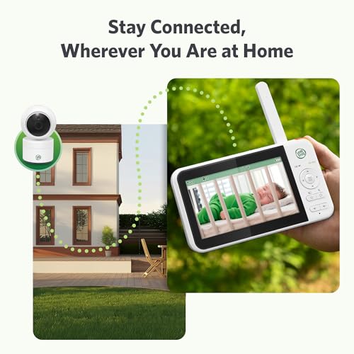 LeapFrog Video Baby Monitor - 5-Inch Color Screen, 31-Hour Battery, Secure Non-WiFi FHSS, Remote Pan Tilt Zoom, Night Vision, 2-Way Talk | LeapView 360