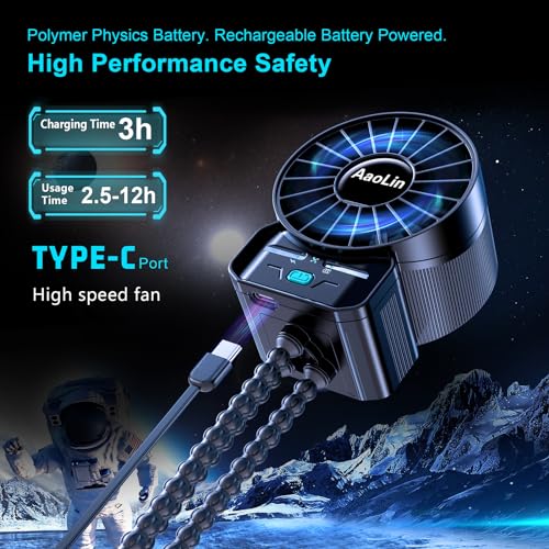 2 Pack Multifunctional Portable Stroller Fan 4 Speed 6600rpm High Speed Usb Rechargeable Personal Mini Handheld Fan Extended Tripod For Desktop Winding Kids Bed Treadmill Bike Golf Cart Outdoor Travel