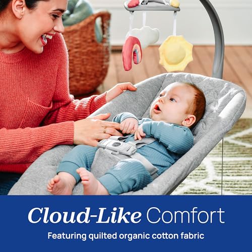 Chicco Float Baby Bouncer, Baby Swing for Infants, Organic Cotton