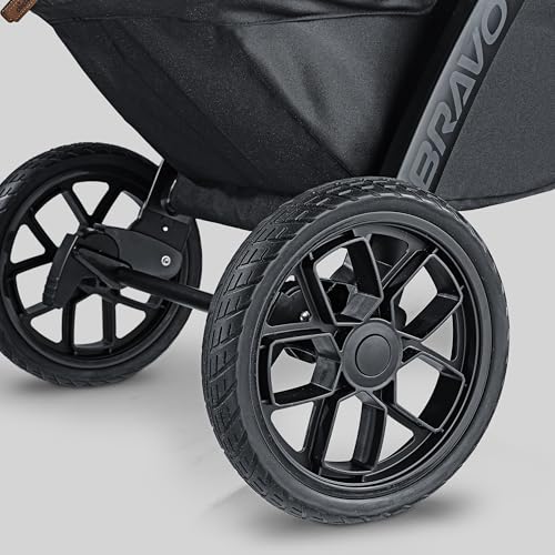 Chicco Bravo Primo ClearTex 3-in-1 Trio Travel System, Bravo Primo Quick-Fold Stroller with KeyFit Max Zip ClearTex Infant Car Seat and Base, Somerset/Black