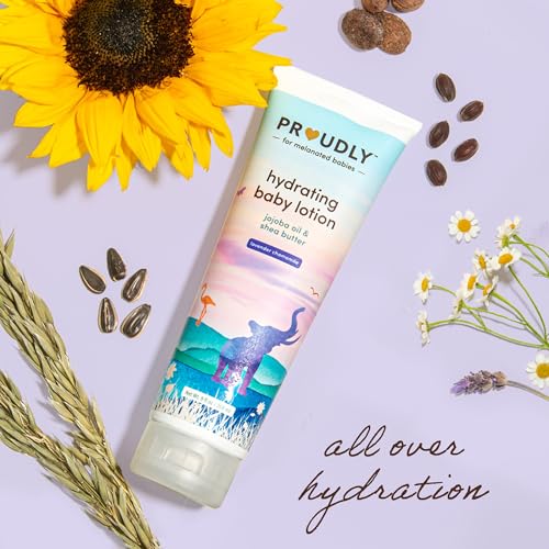 PROUDLY Hydrating Baby Lotion by Gabrielle Union & Dwyane Wade, Lightweight Moisturizer, Black & Brown Babies, Lavender Chamomile, 2-Pack (9 oz each)