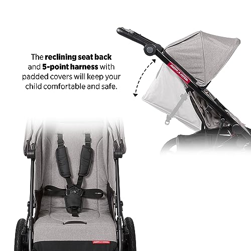 Jogging Stroller Radio Flyer Momentum Jogging Baby Stroller, Baby Essentials for Newborn, Toddler Travel, for Ages 6 Months - 5 Years
