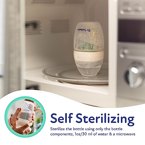 Dr. Talbot's Silicone Anti-Colic Bottles - (2-Pack) Self-Sterilizing Baby Bottles for Newborns - 5 oz - Aqua