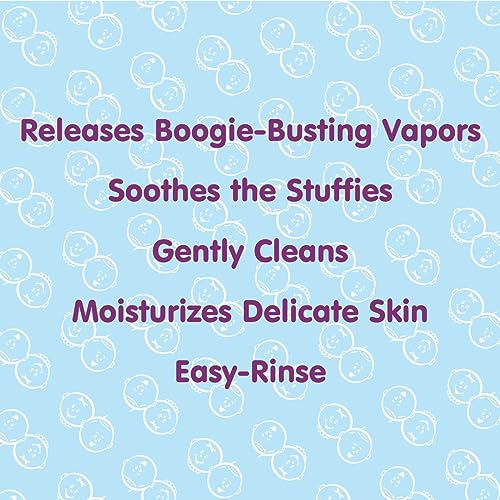 Boogie Bubbling Vapor Bath for Kids - 18 fl oz - Gentle & Calming Bubble Bath for Kids - Made with Natural Essential Oils - Mint Eucalyptus Scent - Baby Bathtime Essentials