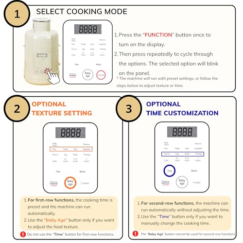 Colenza Stainless Steel Baby Food Maker Steamer And Blender With Strainer & 2 Jars, One Step Mini Food Processor, Small Blender Mill, Auto Cooking For Homemade Baby Puree