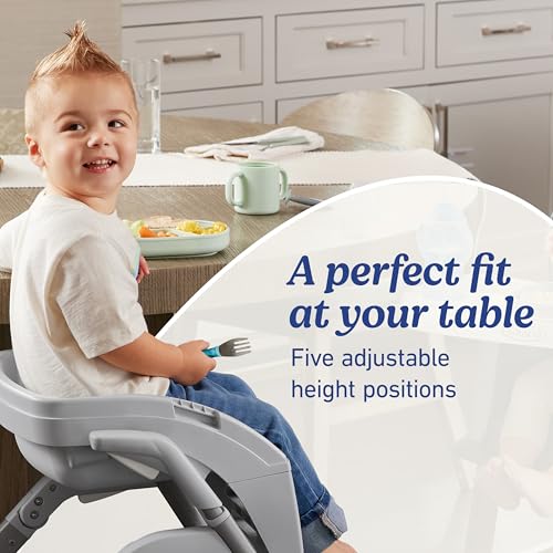 Graco® DuoDiner DLX Highchair, 6 Stages of Use – Infant to Baby High Chair, Infant to Toddler Booster Seat, Youth Stool, 5 Adjustable Height Positions, Lilac Mod