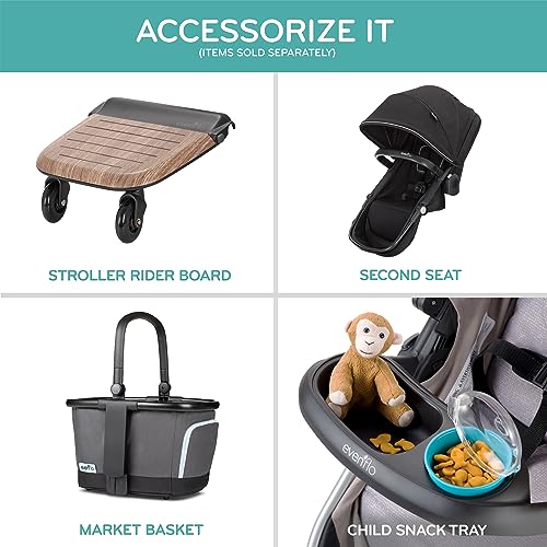 Pivot Xpand Modular Travel System with LiteMax Infant Car Seat with Anti-Rebound Bar (Ayrshire Black)