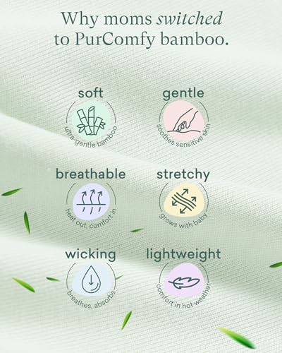 PurComfy Supersoft Sleep Sack 0.5 TOG, Premium Bamboo Viscose Baby Sleeping Bag, Lightweight Sleep Sack 6-15 Months (Sage)