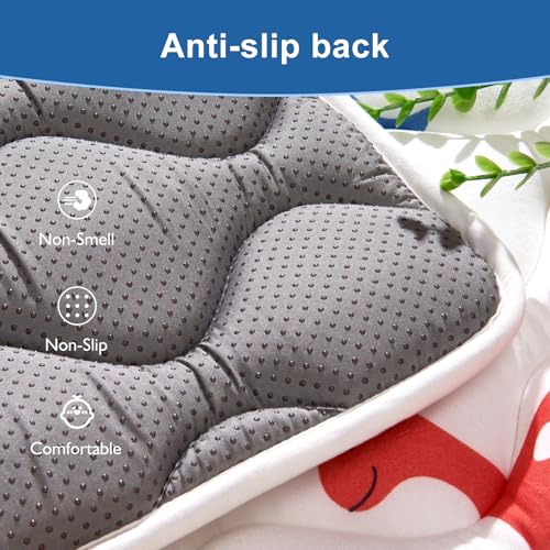 Odorless Premium Foam Baby Play Mat 50" x 50", Soft Microfiber Fabric Crawling Mat for Floor- Comfortable and Hypoallergenic, Non-Slip Cushioned Floor Playpen mat for Infants,Babies,Toddlers