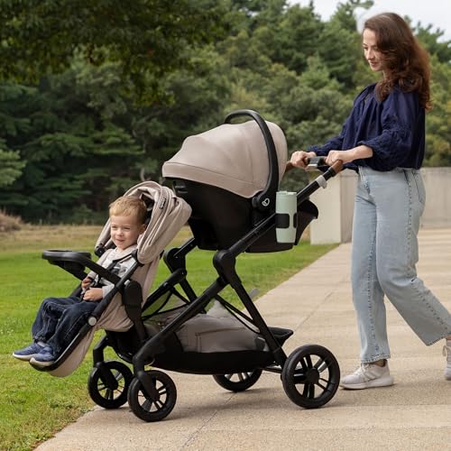 Evenflo Pivot Xpand NXT Travel System Featuring LiteMax NXT Infant Car Seat (Coal Black)