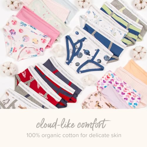 Burt's Bees Baby Girls' Organic Cotton Brief Underwear, 5-Pack