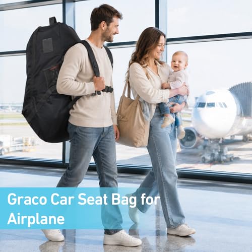 Graco Padded Car Seat Travel Bag & Infant Carrier Backpack, Black