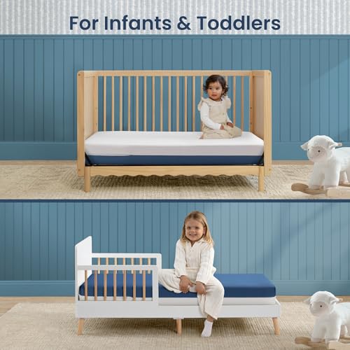 Serta CloudCool Crib and Toddler Mattress, Breathable, Machine Washable Cover, Waterproof, Hypoallergenic, Greenguard Gold Certified Baby Mattress