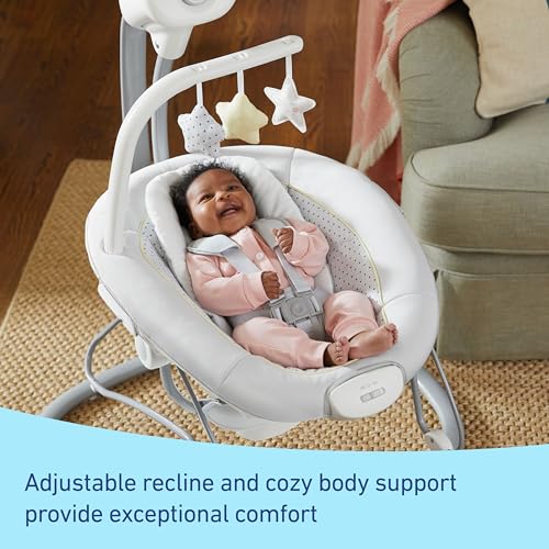 Graco Sway2Me Portable Baby Swing and Bouncer Seat with Music, Sounds, and Adjustable Settings, Watson Collection