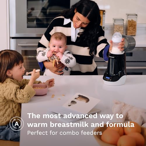 Baby Brezza Fast Baby Bottle Warmer - Baby Milk + Breastmilk Warmer Defroster – 2 Unique Temperatures for Breastmilk + Formula - Universal Fit for All Bottles, Bags + Jars