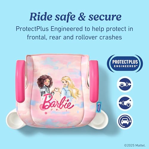 Graco TurboBooster 2.0 Backless Booster Car Seat, Barbie Painterly, Travel Booster Seat for Children Ages 4-10, Weight 40-100 Pounds and Height up to 57 Inches