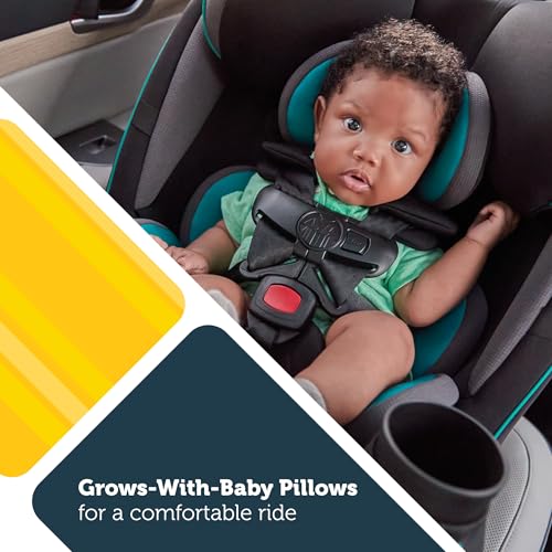 Safety 1st Grow and Go All-in-One Convertible Car Seat, Rear Facing, 5-40 lbs, Forward Facing (30–65 lbs), High Back Booster Seat 40-100 pounds, Iron Frost