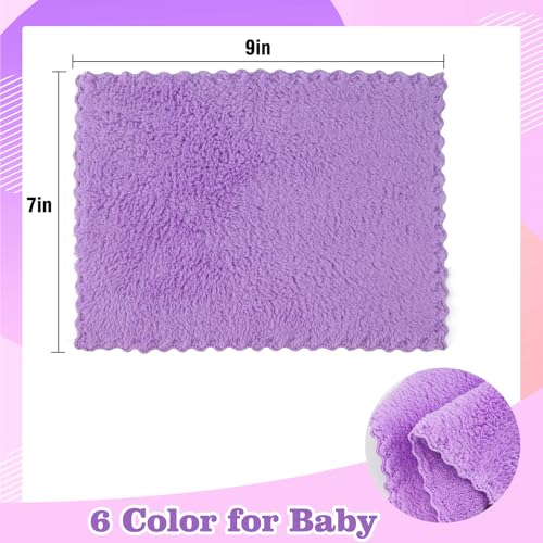Puomue 24 Pack Baby Washcloths, Multicolor Microfiber Coral Fleece, 7" X 9", Ultra Soft and Absorbent Baby Washcloths for Newborns and Toddlers, Gentle for Sensitive Skin