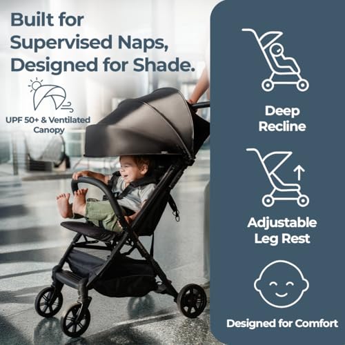 Inglesina Quid 2 Stroller - Alpaca Beige - Ultra Compact Lightweight Travel Stroller, Babies and Toddlers, Airplane Overhead, Foldable, Reclining Seat, Collapsible Canopy, 3 Months - 50 lbs, BPA Free