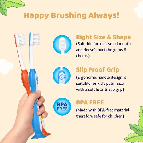Chicco Toothbrush Set Blue + Orange 3Y-8Y