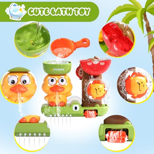 Toddler Bath Toys for Kids Ages 1-3 Waterfall Bathtub Toys for Toddlers 2-4