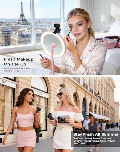 Portable Handheld Fan, Mini Clip On Fan with 4 Speeds, 0.26lb mini fan