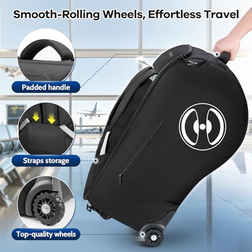 YOREPEK Infant Car Seat Travel Bag for Airplane with Wheels
