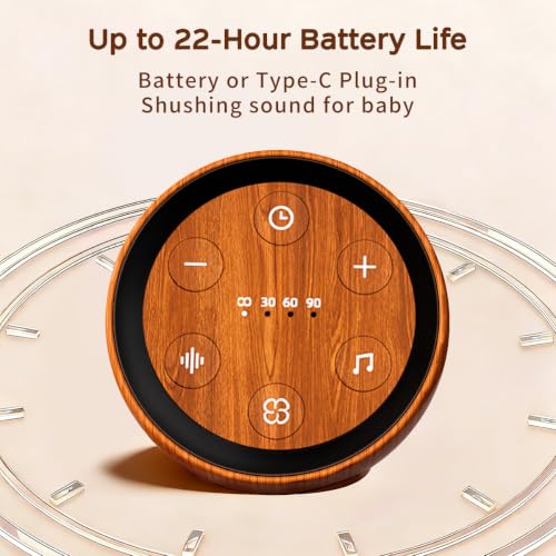 Sound Machine Baby Patter for Sleeping Cute White Noise Machine for Baby Kids Adults with 32 Soothing Sounds 32 Volume Levels Brown Noise Machine with 4 Timer Memory Funtion for Travel Office Privacy