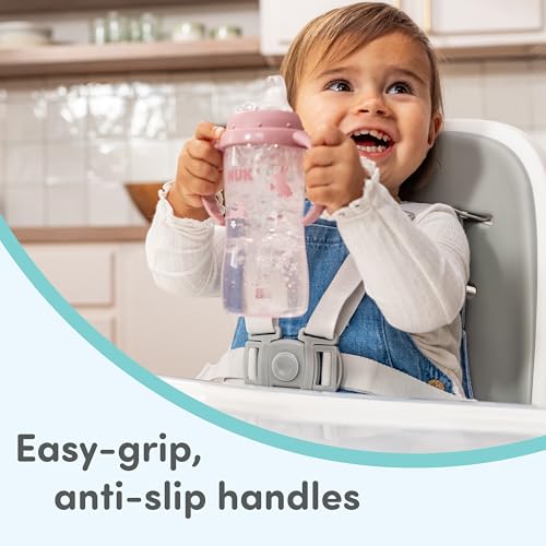 NUK Learner Cup 6+ Months Timeless Collection Amazon Exclusive 10 Oz – BPA Free Spill Proof Sippy Cup 2 Count (Pack of 1)