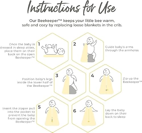 Burt's Bees Baby Beekeeper Infant Wearable Blanket, 100% Organic Cotton Unisex, Girl, Boy Swaddle Transition Sack - Light Weight 0.5 TOG or Medium Weight 1.5 TOG - Newborn Essentials Sleep Clothes