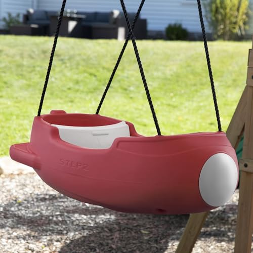 Step2 Rocket Swing for Two, Baby Outdoor Swing, Outside Weather-Resistant Rope, Attach to Playset, for Toddlers 9 Months - 3 Years Old